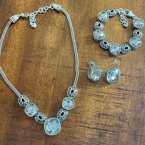 Brighton Crystal Necklace and Earrings Set